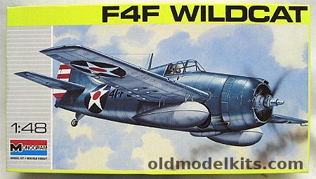 Monogram 1/48 Grumman F4F Wildcat - VF-41 USS Ranger Early 1942, 5220 plastic model kit